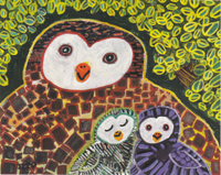 Ippo Motomura's works<Owl parent and childs>